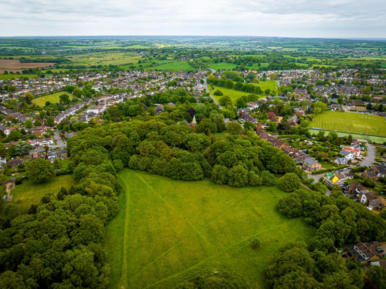 Arial photo of Essex countryside